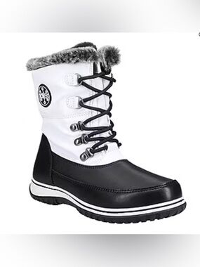 Totes Womens Avery Waterproof Insulated Flat Heel Winter Boots Size 8